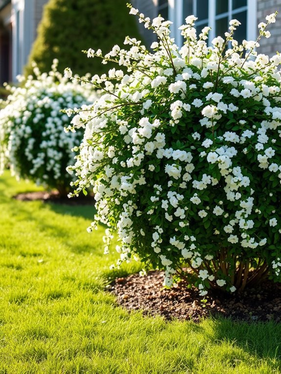 snowy white flower shrub