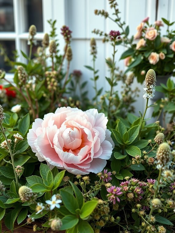 soft floral arrangement display