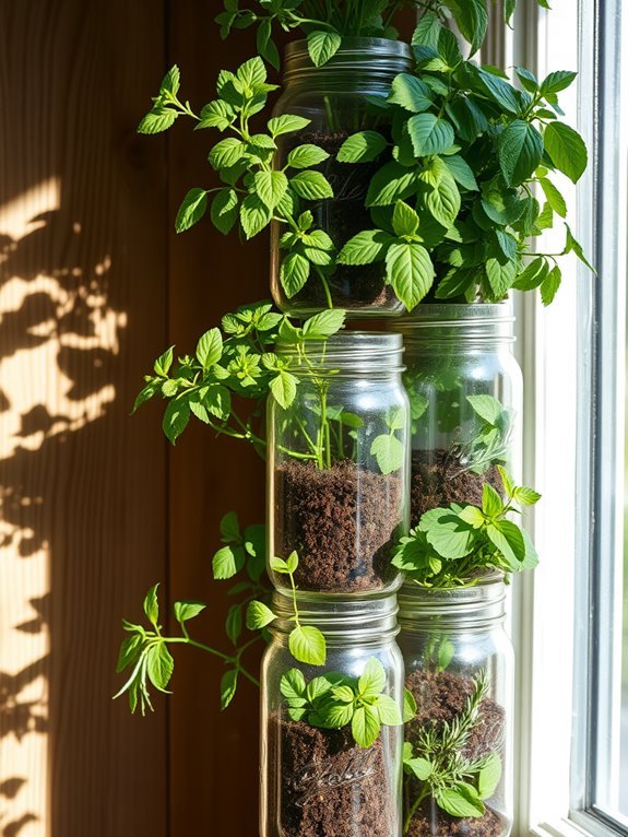 stackable mason jar garden