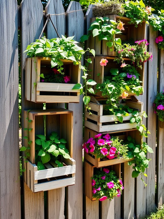 stackable wooden display crates
