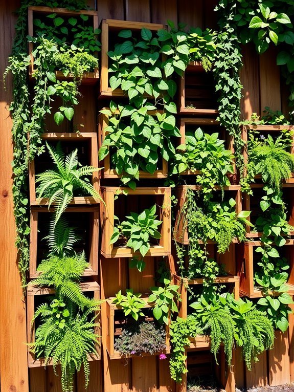 stacked rustic wooden boxes
