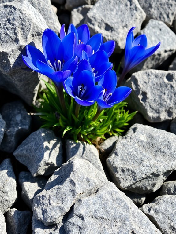 stemless gentian flower species