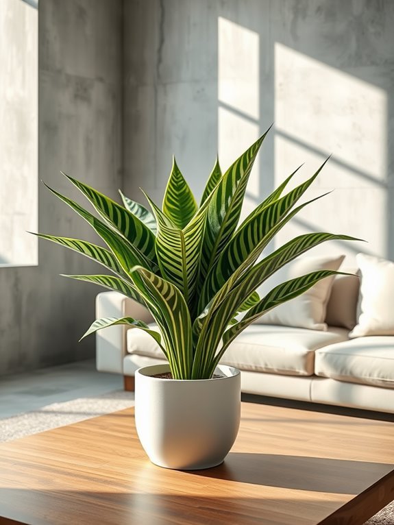 striped green succulent plant