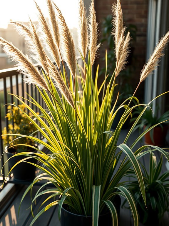 striped ornamental grass variety
