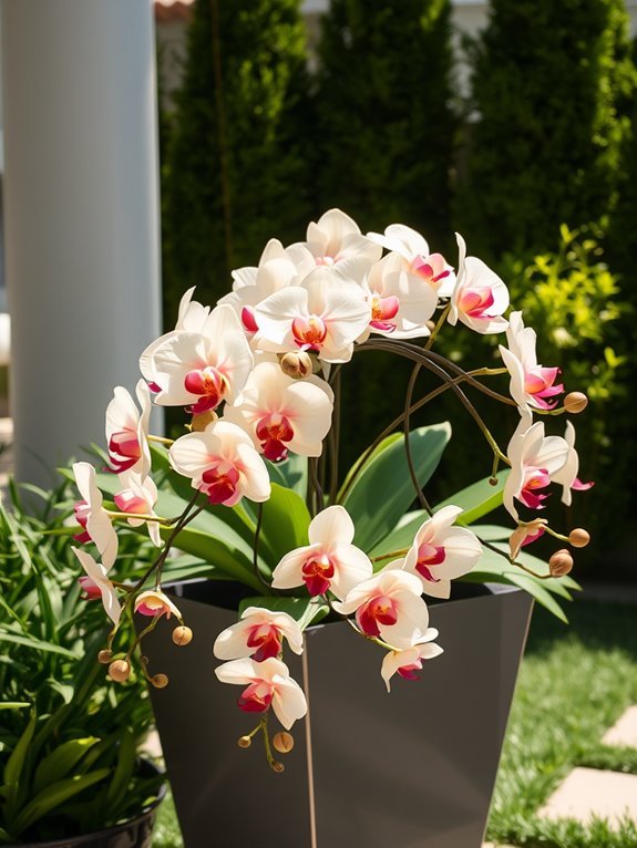 stylish artificial orchid arrangement