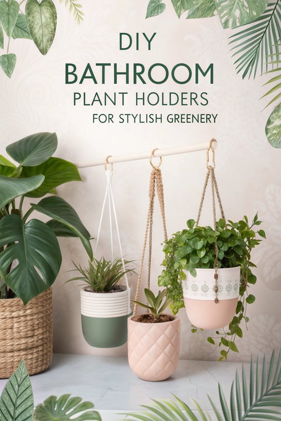 stylish bathroom plant holders