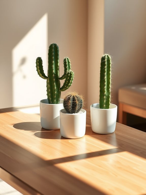 stylish cactus decor set