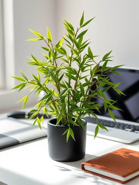 stylish faux bamboo plant