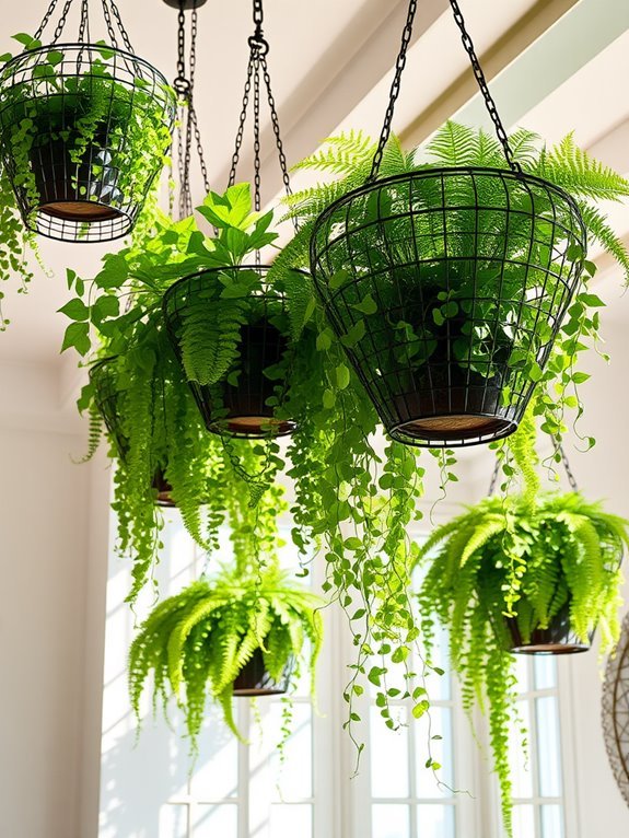stylish garden wire planters