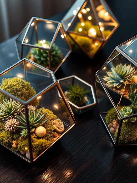 stylish geometric plant display