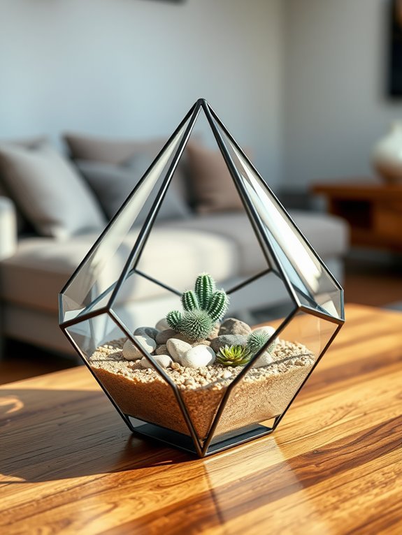 stylish geometric plant display