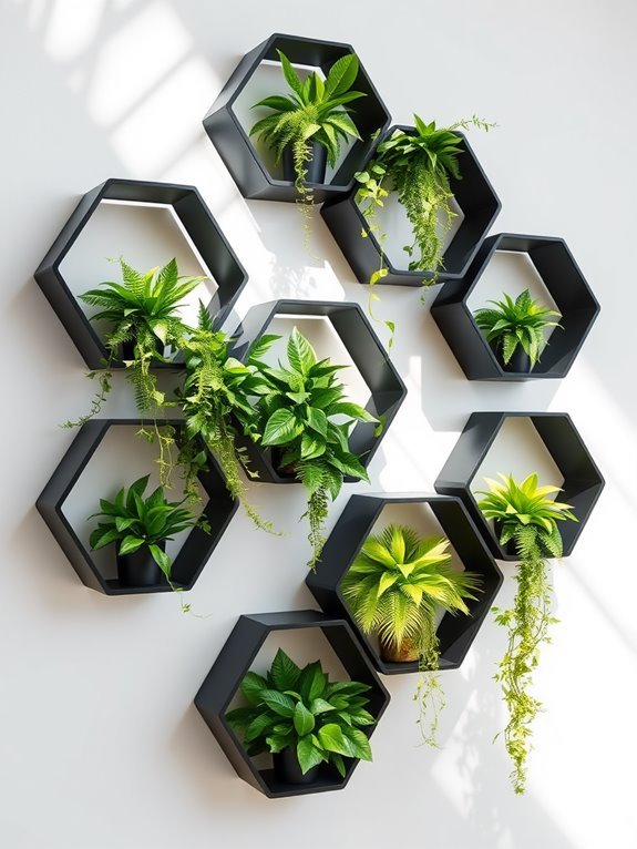 stylish geometric plant display
