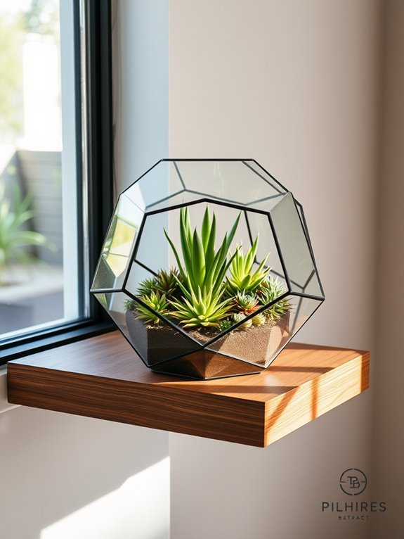 stylish geometric plant display