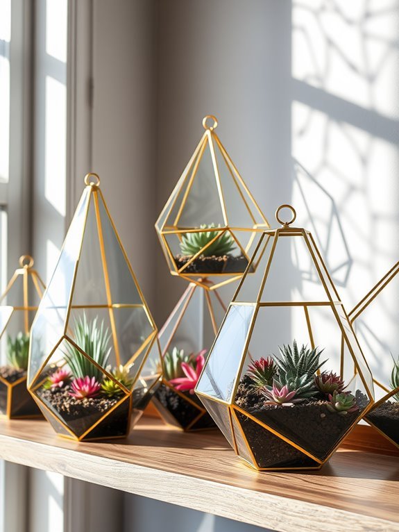 stylish geometric plant displays