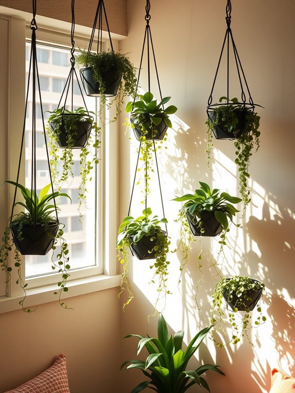 stylish geometric plant hangers