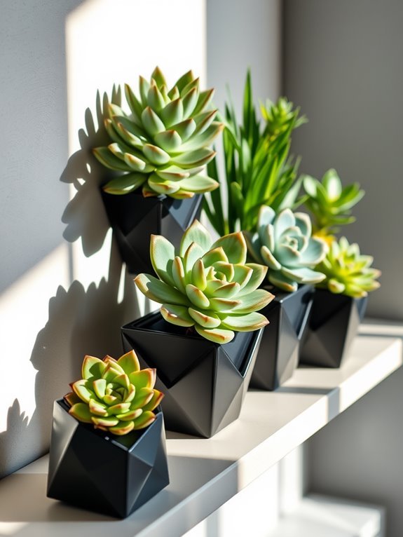 stylish geometric plant holder
