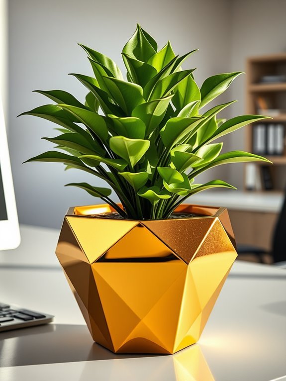 stylish geometric plant holder