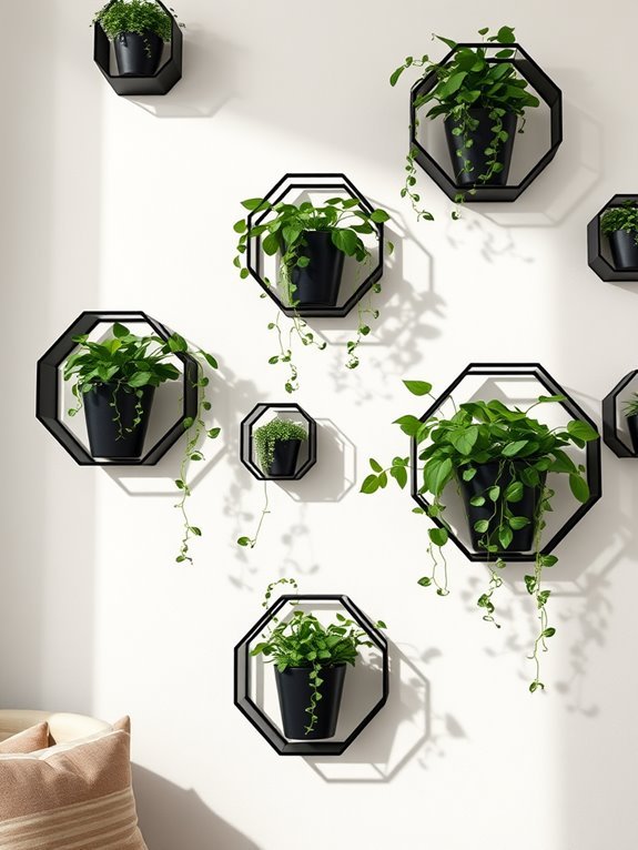 stylish geometric wall planter