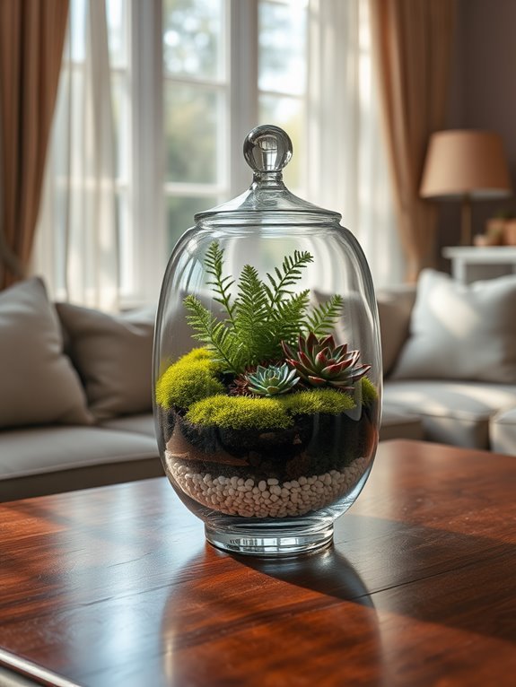 stylish glass terrarium design