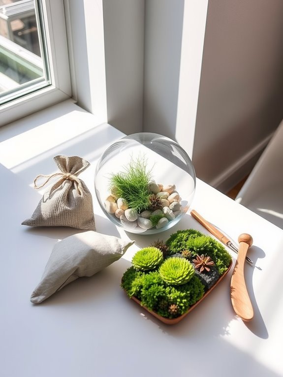 stylish indoor plant display