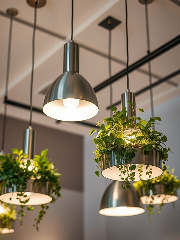 stylish lighting with greenery