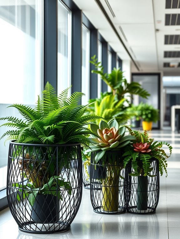 stylish metal plant holder