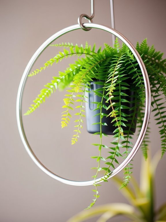 stylish metal plant holder