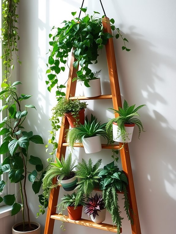 stylish multi tiered plant display
