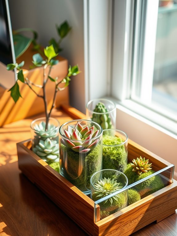stylish organizer with greenery