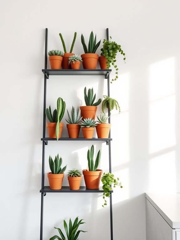 stylish plant display shelf