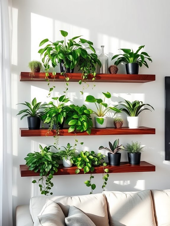 stylish space saving plant displays