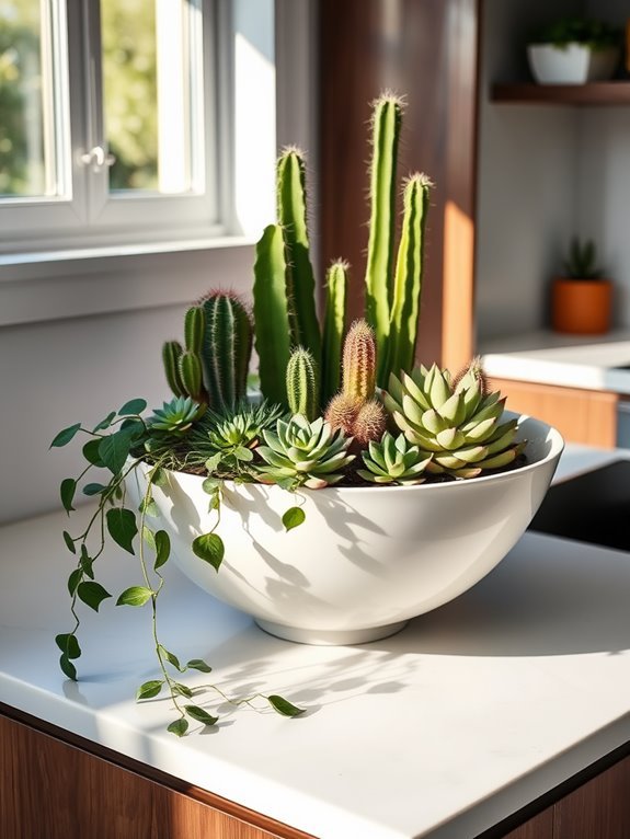 stylish succulent plant arrangement