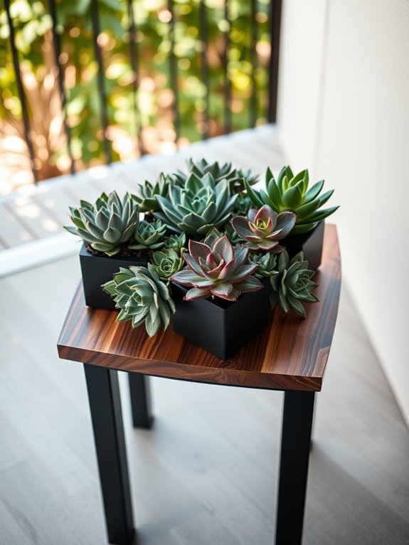 stylish succulent table display