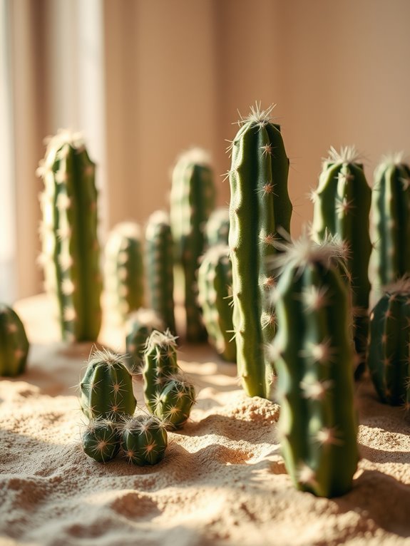 stylized artificial cactus arrangement