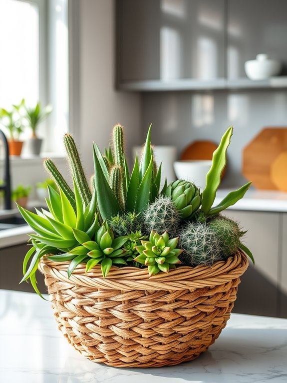 succulent and cactus arrangement