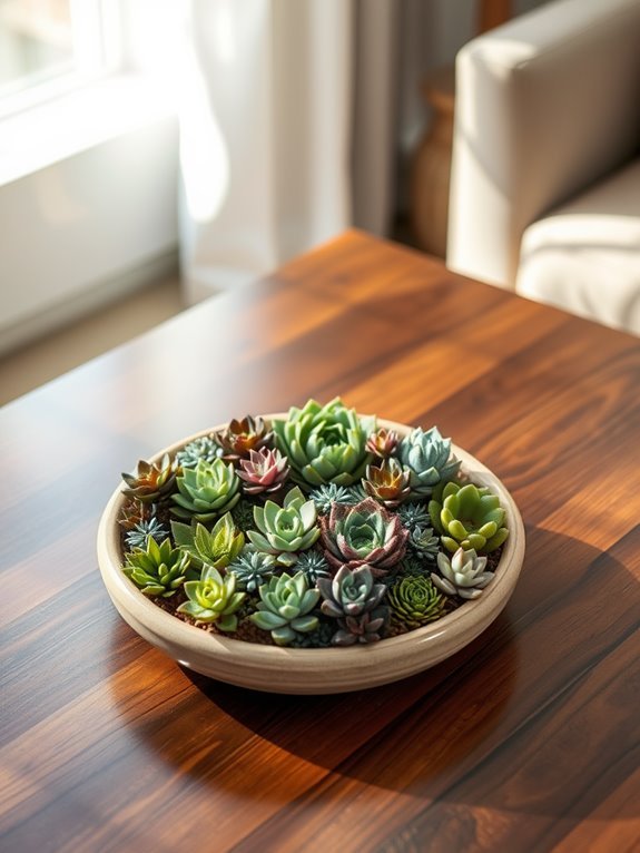 succulent coffee table decor