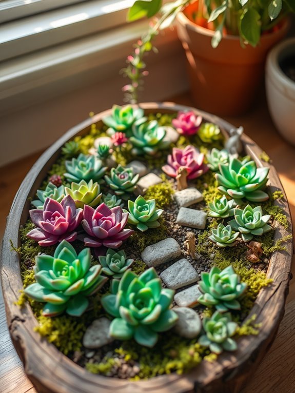 succulent fairy garden setup