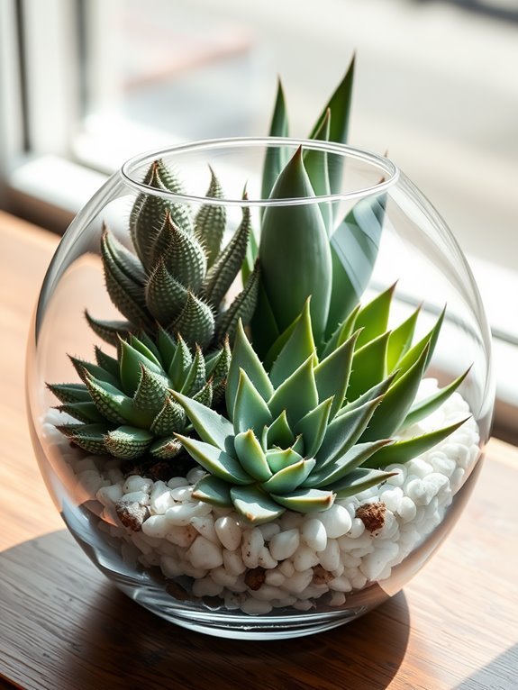 succulent plant combination pair