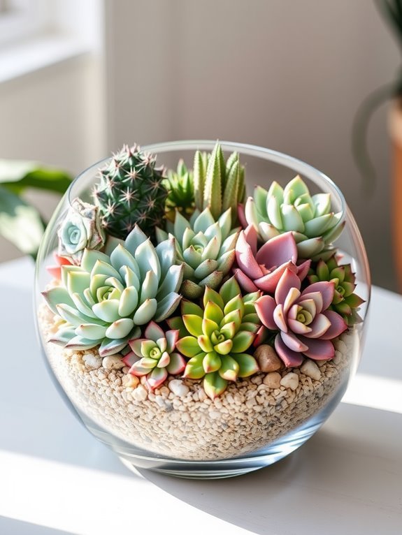 succulent plant variety display
