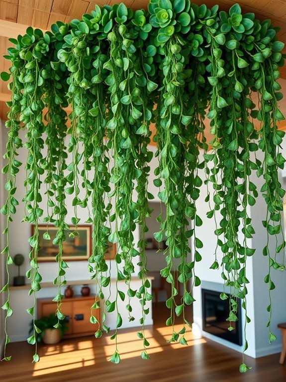 succulent plant with trailing leaves