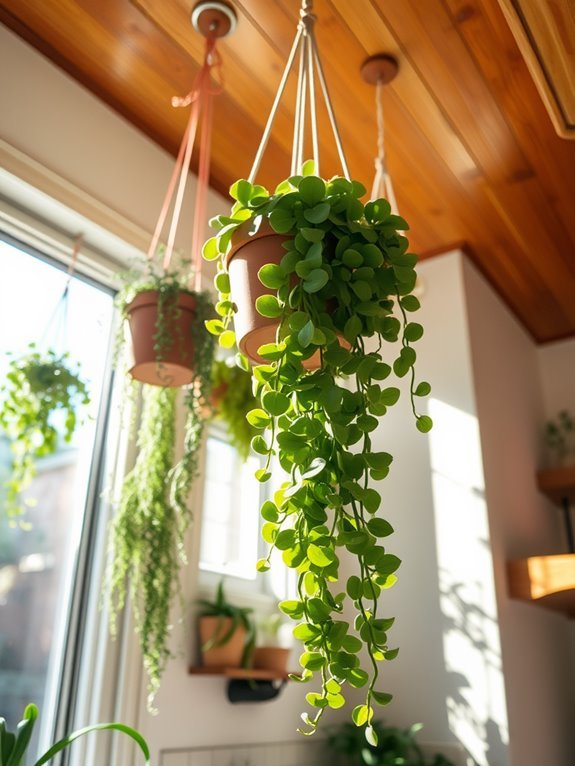 succulent plant with trailing leaves