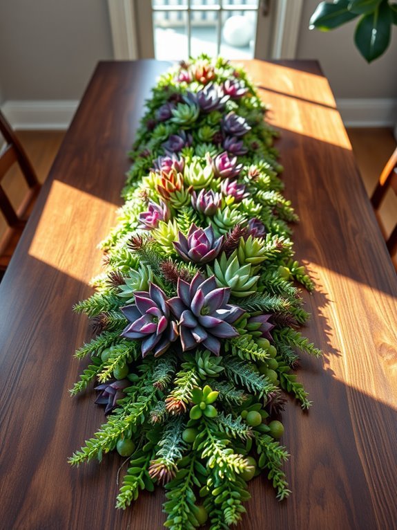 succulent themed dining accessory