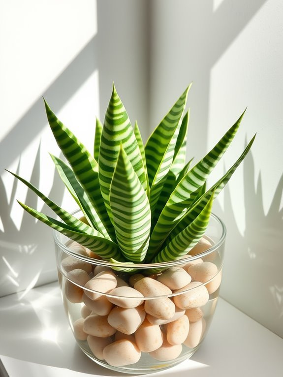 succulent with striped leaves