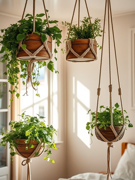 suspended greenery for cooking