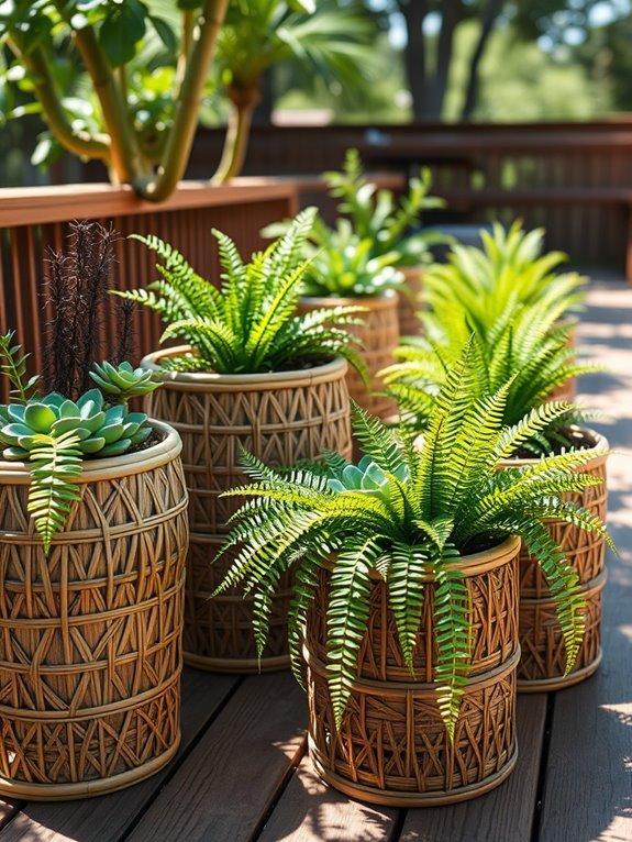 sustainable bamboo plant containers