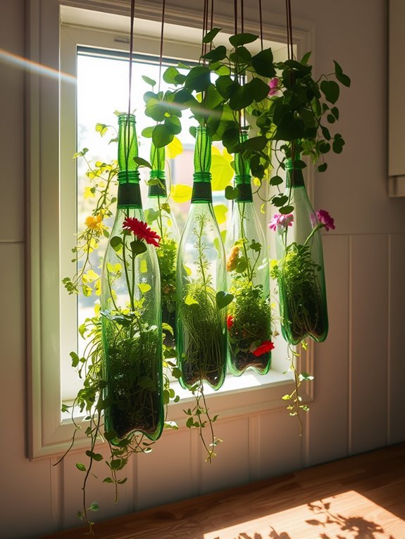 sustainable gardening with bottles