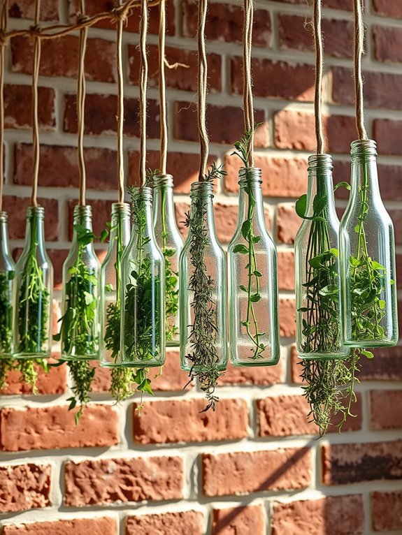 sustainable gardening with bottles