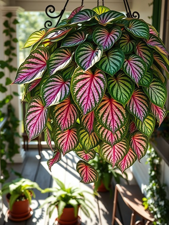 synthetic caladium foliage decoration