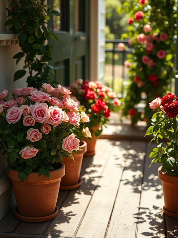 tiny blooming rose plants
