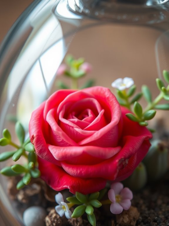 tiny blooming rose plants